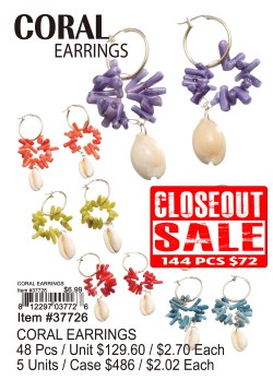 Coral Earrings